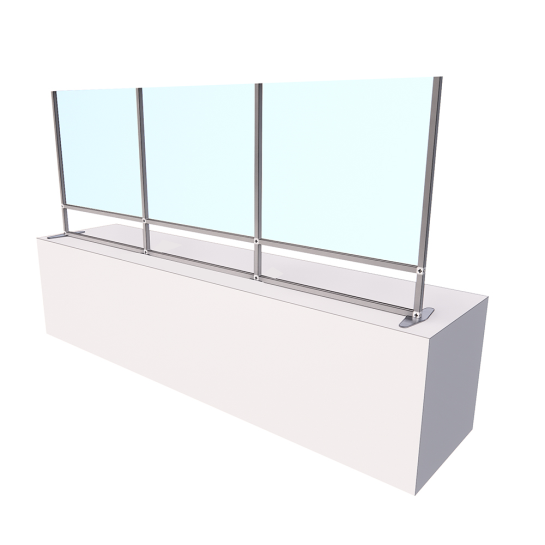 KORONAVİRÜS KASA TİPİ 3'LÜ KORUMA BARİYERİ